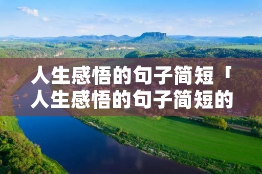 人生感悟的句子简短「人生感悟的句子简短的励志」