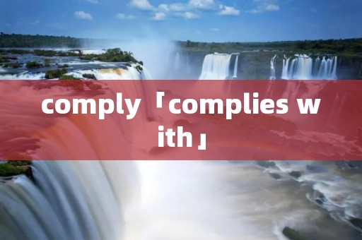 comply「complies with」 comply「complies with」