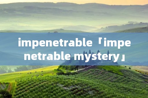 impenetrable「impenetrable mystery」