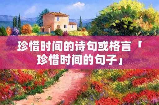 珍惜时间的诗句或格言「珍惜时间的句子」