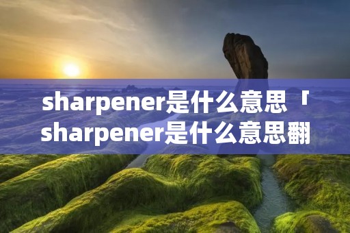 sharpener是什么意思「sharpener是什么意思翻译」