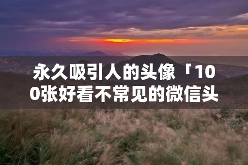 永久吸引人的头像「100张好看不常见的微信头像」