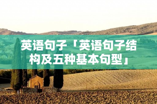 英语句子「英语句子结构及五种基本句型」