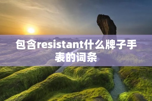 包含resistant什么牌子手表的词条