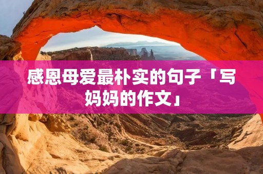 感恩母爱最朴实的句子「写妈妈的作文」