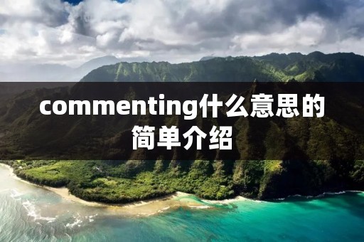 commenting什么意思的简单介绍 commenting什么意思的简单介绍