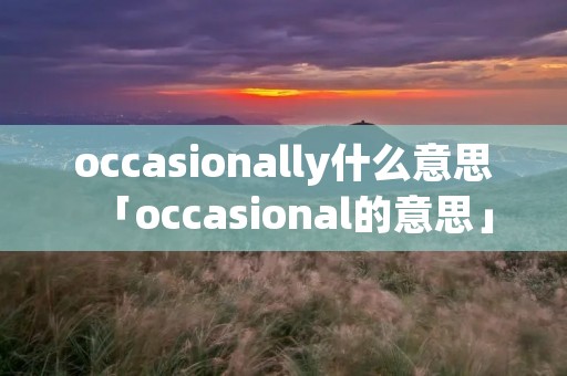 occasionally什么意思「occasional的意思」 occasionally什么意思「occasional的意思」
