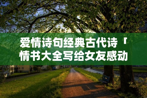 爱情诗句经典古代诗「情书大全写给女友感动」