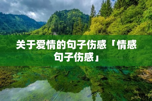 关于爱情的句子伤感「情感句子伤感」 关于爱情的句子伤感「情感句子伤感」