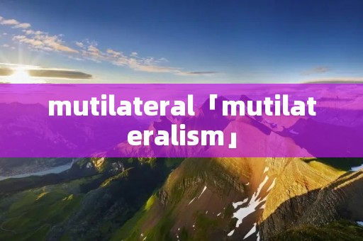 mutilateral「mutilaterali**」