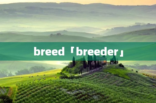 breed「breeder」 breed「breeder」