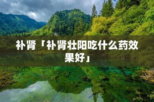 补肾「补肾壮阳吃什么药效果好」