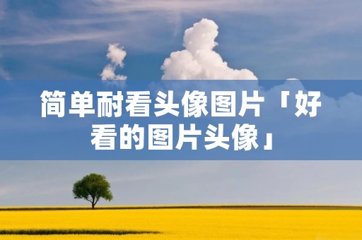 简单耐看头像图片「好看的图片头像」