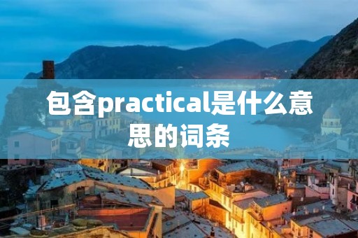 包含practical是什么意思的词条