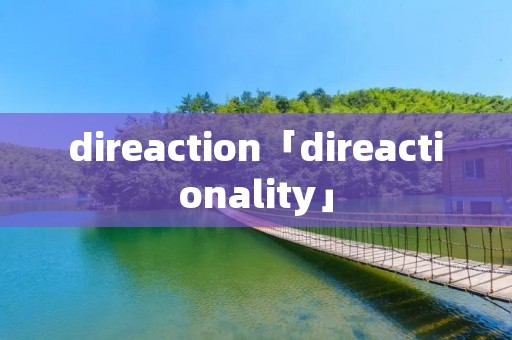 direaction「direactionality」 direaction「direactionality」