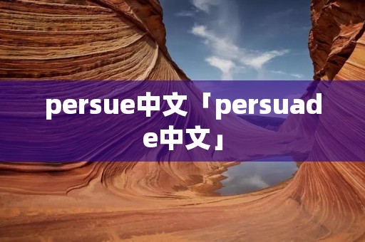 persue中文「persuade中文」