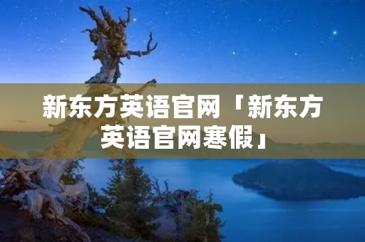 新东方英语官网「新东方英语官网寒假」
