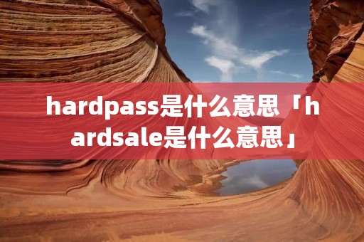 hardpass是什么意思「hardsale是什么意思」