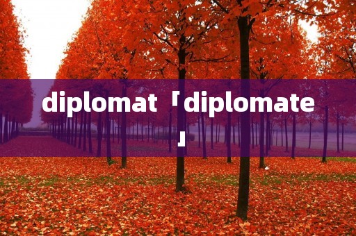 diplomat「diplomate」