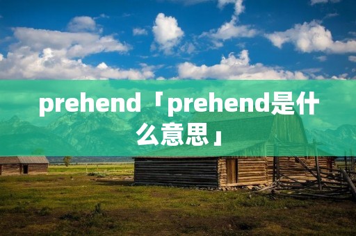 prehend「prehend是什么意思」