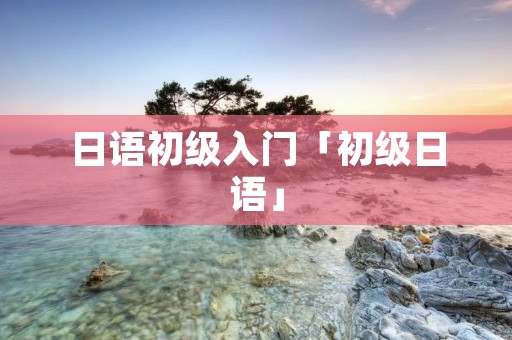 日语初级入门「初级日语」