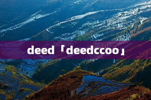 deed「deedccoo」 deed「deedccoo」