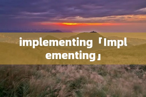 implementing「Implementing」