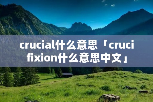 crucial什么意思「crucifixion什么意思中文」