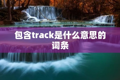 包含track是什么意思的词条 包含track是什么意思的词条
