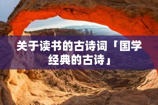 关于读书的古诗词「国学经典的古诗」