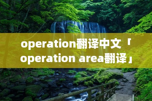 operation翻译中文「operation area翻译」 operation翻译中文「operation area翻译」