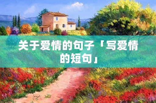 关于爱情的句子「写爱情的短句」