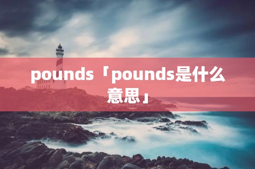 pounds「pounds是什么意思」