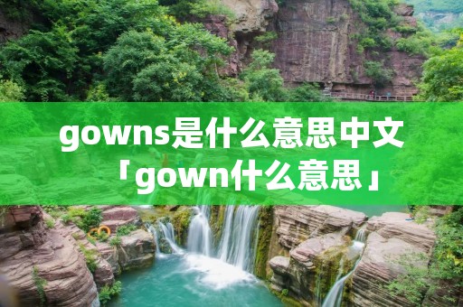 gowns是什么意思中文「gown什么意思」