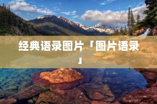 经典语录图片「图片语录」