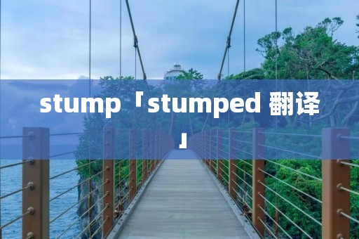 stump「stumped 翻译」