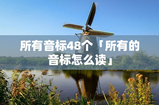 所有音标48个「所有的音标怎么读」