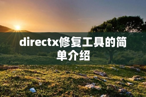 directx修复工具的简单介绍 directx修复工具的简单介绍