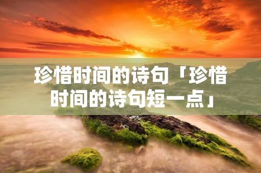 珍惜时间的诗句「珍惜时间的诗句短一点」