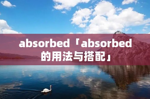 absorbed「absorbed的用法与搭配」