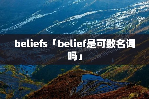 beliefs「belief是可数名词吗」 beliefs「belief是可数名词吗」