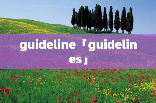 guideline「guidelines」