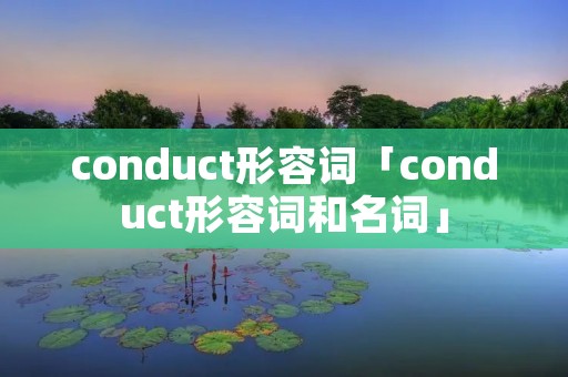conduct形容词「conduct形容词和名词」