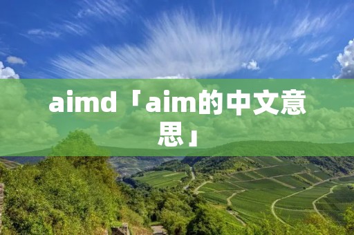 aimd「aim的中文意思」