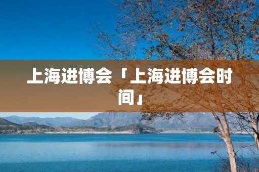 上海进博会「上海进博会时间」