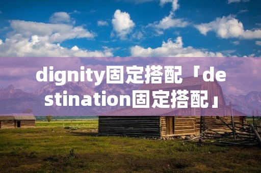 dignity固定搭配「destination固定搭配」