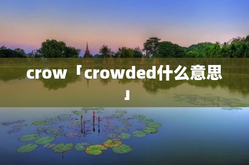 crow「crowded什么意思」 crow「crowded什么意思」