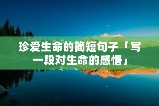 珍爱生命的简短句子「写一段对生命的感悟」