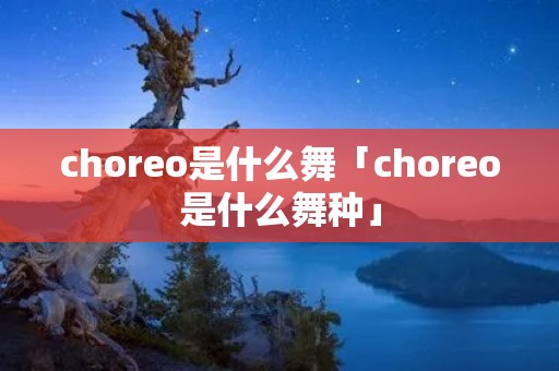 choreo是什么舞「choreo是什么舞种」