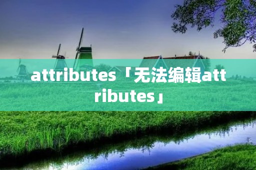 attributes「无法编辑attributes」